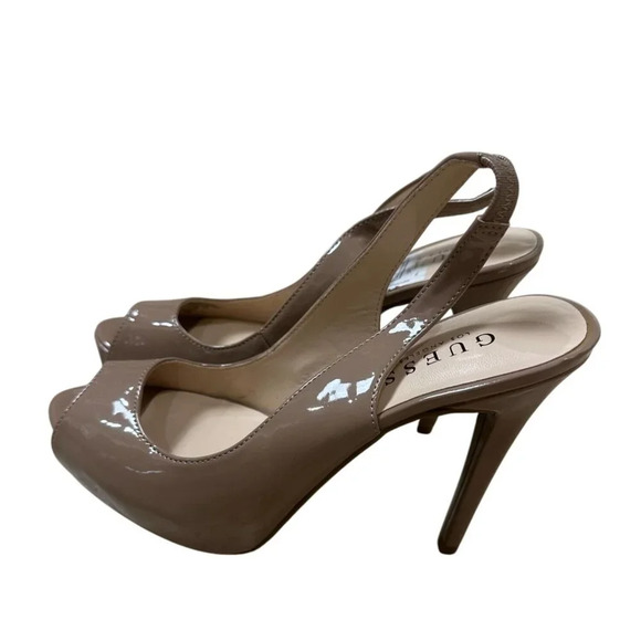 Guess, slingback high heels, Brown, Size 7.5 - Picture 1 of 7